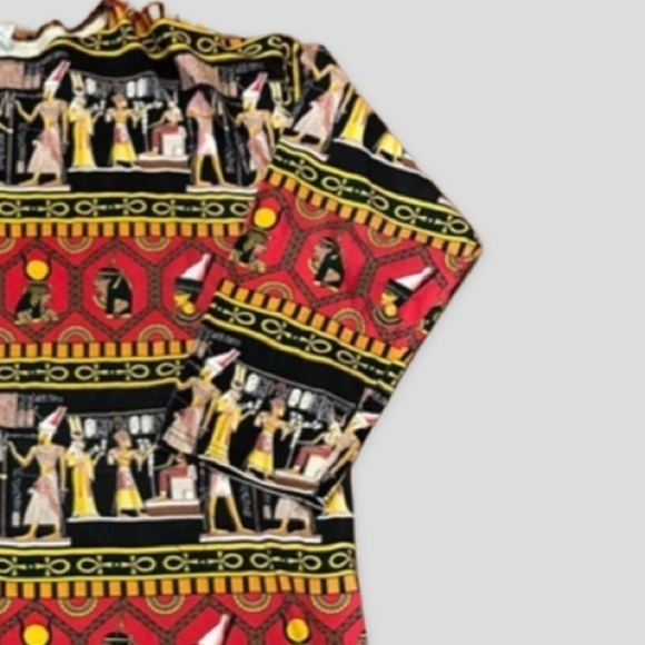 Luxe Noir By Lucerne Labidou Vintage Egyptian Gods Kaftan Size 1X - Picture 3 of 7